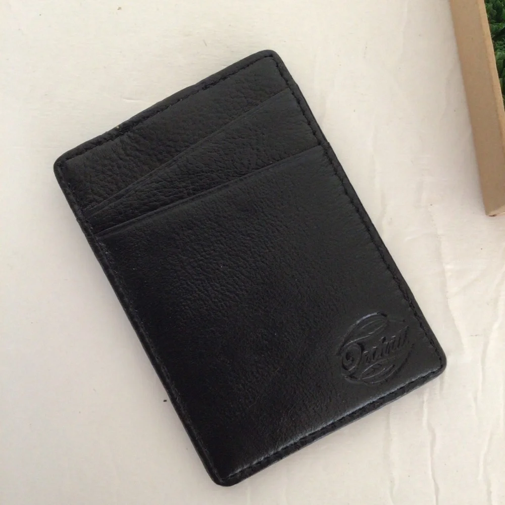 ORCHILL BLACK LEATHER CARD HOLDER WALLET NWOT
